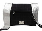 Chanel Shoulder Bag Choco Bar Turnlock Black Silver Suede — view 2