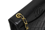 Chanel S Flap S Chain Shoulder Bag CC Logo Lambskin Black Gold — view 5