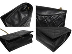 Chanel S Flap S Chain Shoulder Bag CC Logo Lambskin Black Gold — view 6