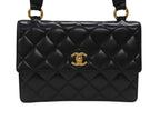 Chanel Bag Caviar Leather CC Logo Black Vintage Gold — view 2