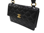 Chanel Bag Caviar Leather CC Logo Black Vintage Gold — view 4