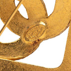 Chanel CC Logo Vintage Brooch Gold Plated — view 3