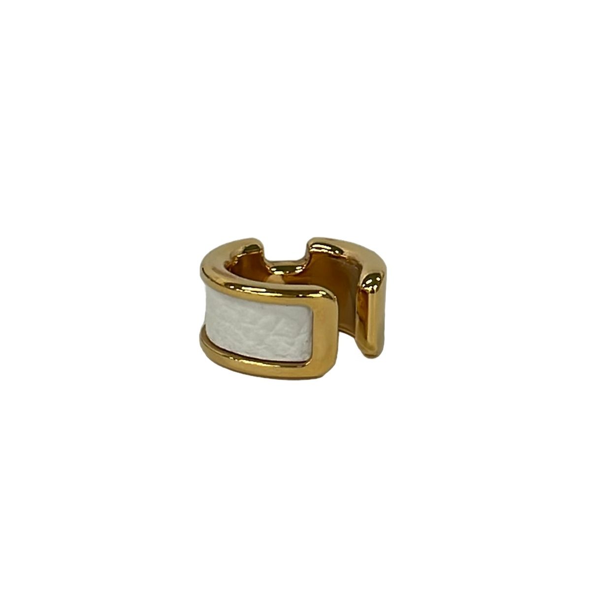 Hermes Earrings Olympe Gold White 24.02 — view 2