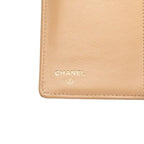 Chanel CC Logo Wallet Beige Caviar Leather — view 6