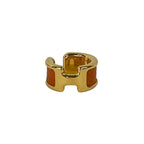 Hermes Earrings Olympe Gold Orange