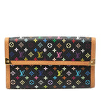 Louis Vuitton Monogram Multicolor Portefeuille International Wallet Black