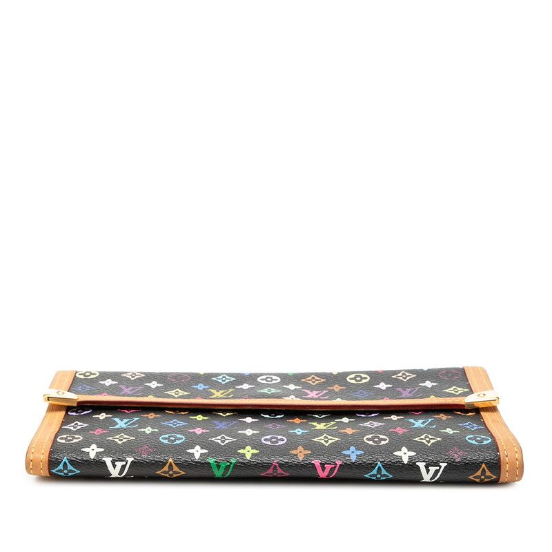 Louis Vuitton Monogram Multicolor Portefeuille International Wallet Black — view 3