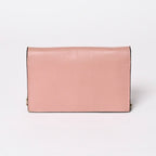 Gucci Interlocking G Chain Wallet Pebbled Leather Shoulder Bag Clutch Pink Gold — view 2