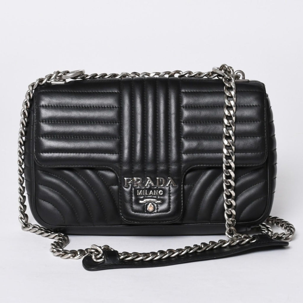 Prada Chain Flap Diagram Quilted Leather Medium Shoulder Bag