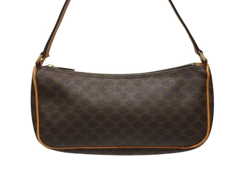Celine Hobo Mini Andbag Pouch Macadam Pattern Brown — view 2