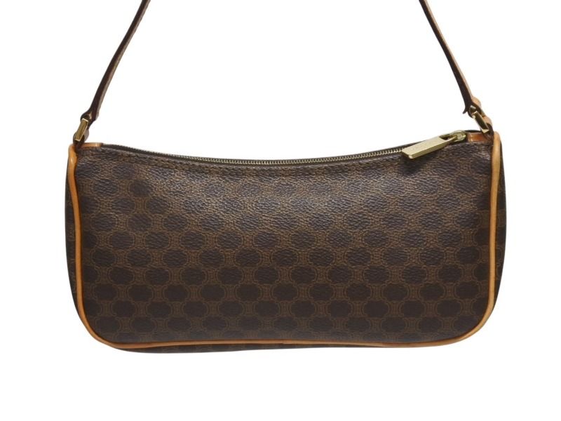 Celine Hobo Mini Andbag Pouch Macadam Pattern Brown — view 3