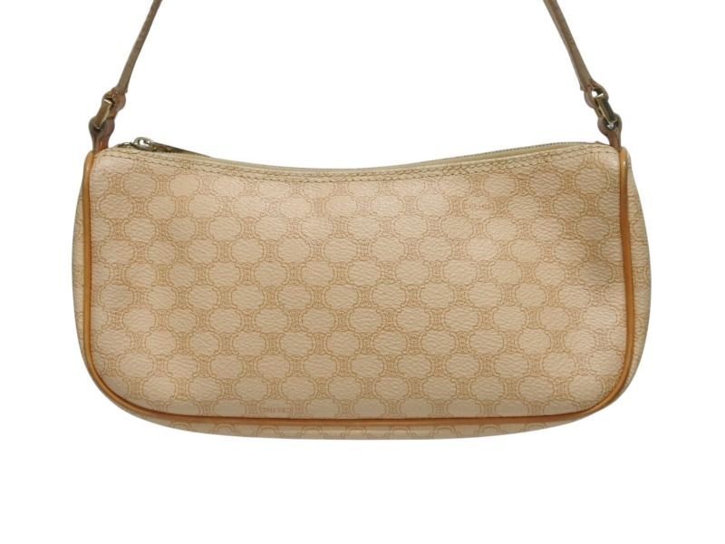 Celine Hobo Mini Handbag Pouch Macadam Pattern Beige — view 3