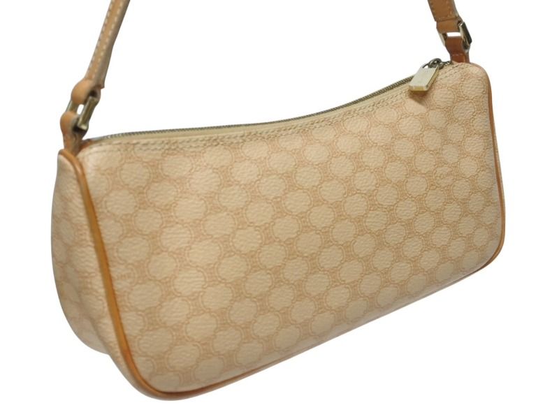 Celine Hobo Mini Handbag Pouch Macadam Pattern Beige — view 4