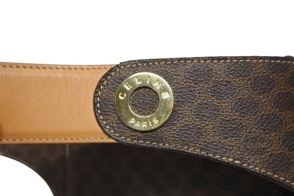 Celine Macadam Waist Bag Leather Brown Gold — view 6