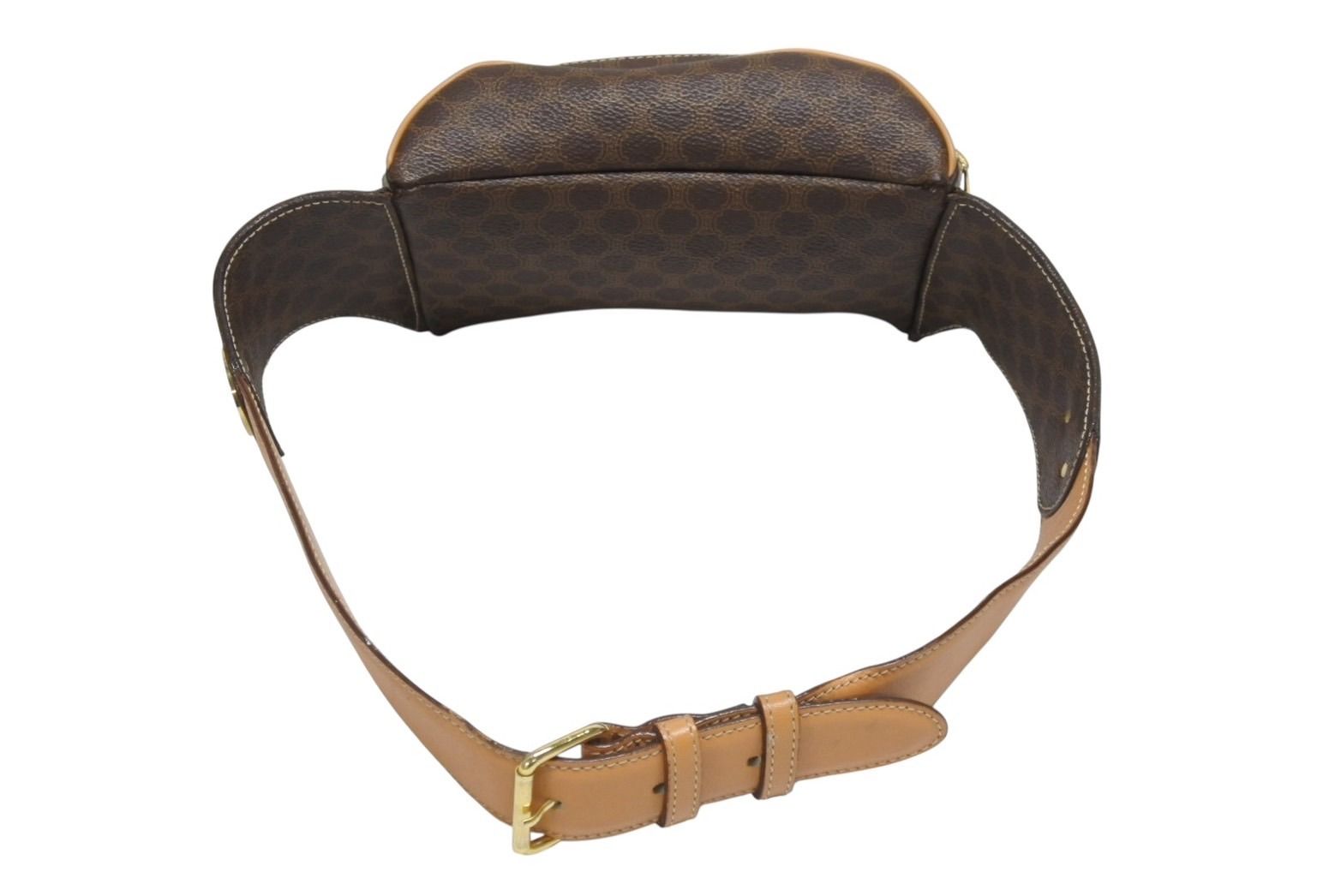 Celine Macadam Waist Bag Leather Brown Gold — view 2