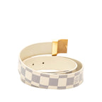 Louis Vuitton Damier Azur Ceinture Carre Belt 85 34 White Leather — view 3