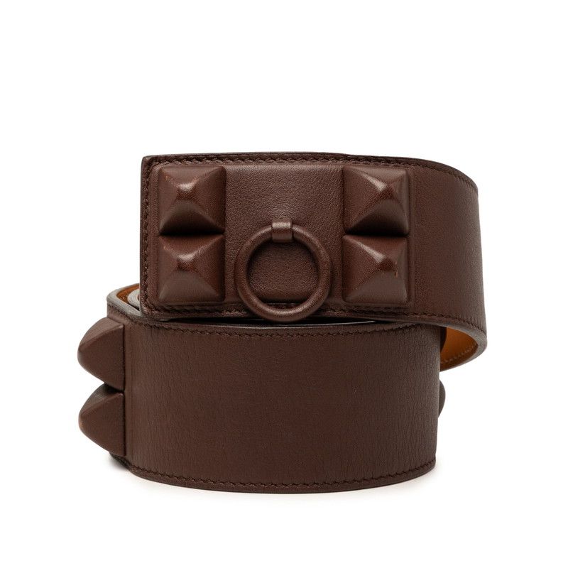 Hermes Collier de Chien 80 Brown Leather 1- Belt