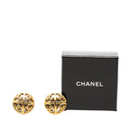 Chanel Vintage CC Logo Earrings Gold Plated — view 4