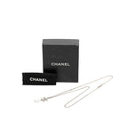 Chanel CC Logo Pendant Silver White Metal — view 6