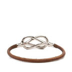 Hermes Atame Bracelet Brown Silver Metal Leather — view 3
