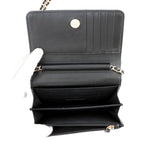 Chanel Chain Wallet Quilted Camellia Ribbon Lambskin Black — view 6