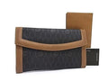Dior Wallet Brown Leather Vintage Honeycomb Pattern Kiss Lock Bifold