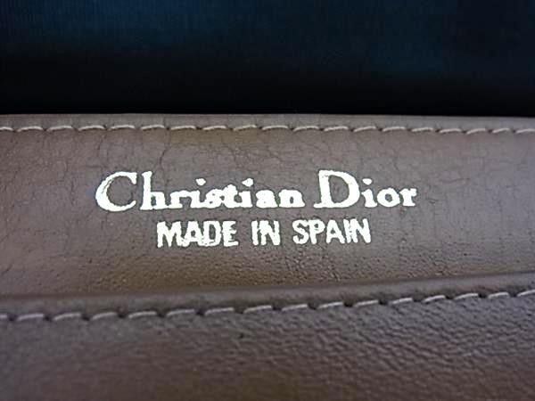 Dior Wallet Brown Leather Vintage Honeycomb Pattern Kiss Lock Bifold — view 6