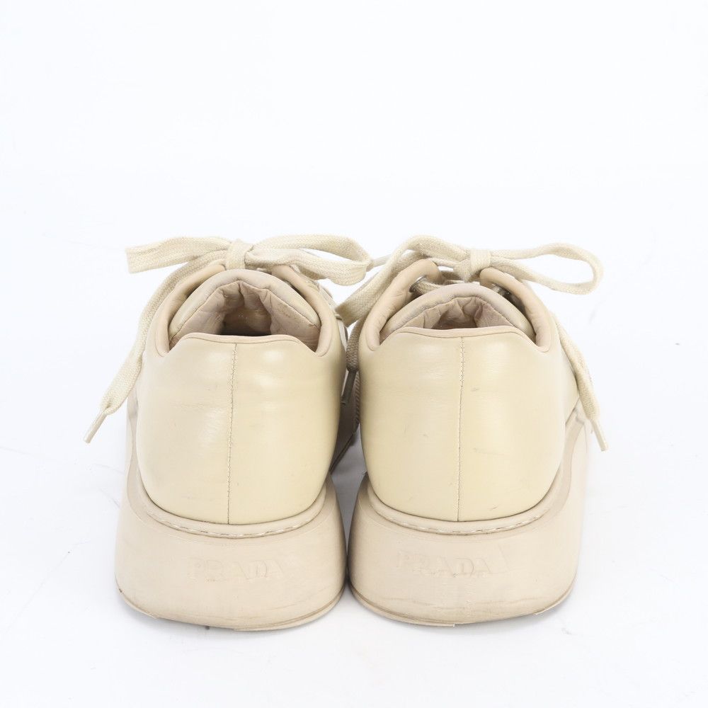 Prada Leather Low Cut Sneakers Lace Up Shoes Flat — view 4