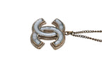 Chanel CC Logo Necklace Metal Clear Gold — view 4