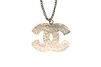 Chanel CC Logo Necklace Metal Clear Gold — view 3