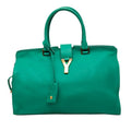 Saint Laurent Line Cabas Classic Tote Green Leather
