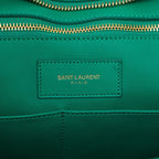 Saint Laurent Line Cabas Classic Tote Green Leather — view 5