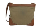Prada Logo Jacquard Shoulder Bag Beige Brown Cotton Canvas Gold — view 2