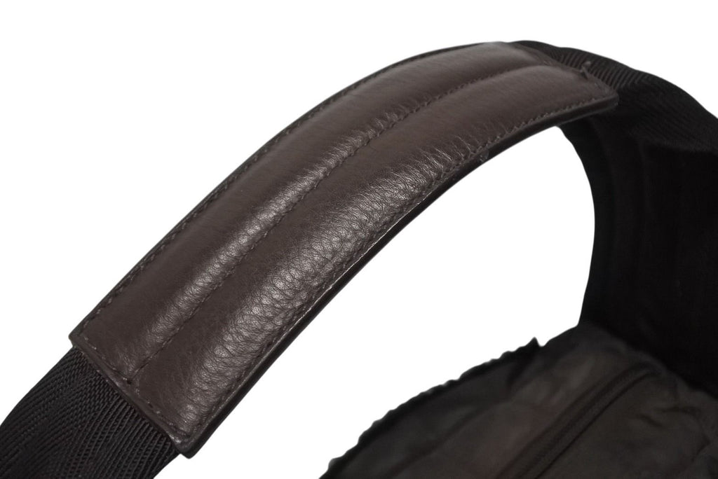 Prada Sports Handbag Brown Nylon Leather Silver — view 6