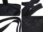Prada Tote Bag Logo Sequin Nylon Navy — view 4