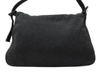 Fendi Mamma Baguette Bag Tote Cotton Metal Gray Black — view 3