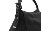 Fendi Mamma Baguette Bag Tote Cotton Metal Gray Black — view 5