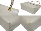 Gucci Bamboo Handbag Wood Handle Ivory Leather Suede Gold — view 7