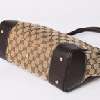 Gucci Tote Bag GG Canvas Sherry Line Brown Beige Gold — view 7