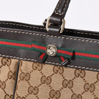 Gucci Tote Bag GG Canvas Sherry Line Brown Beige Gold — view 5