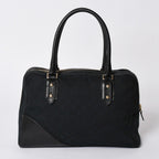 Gucci Sherry Line Horsebit Tote Bag Leather GG Canvas — view 2