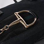 Gucci Sherry Line Horsebit Tote Bag Leather GG Canvas — view 8