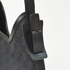Gucci Hobo Handbag GG Canvas Leather Black Gold — view 5