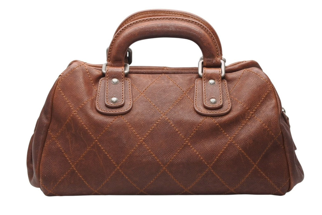Chanel Handbag CC Logo Caviar Leather Brown Quilted — view 2