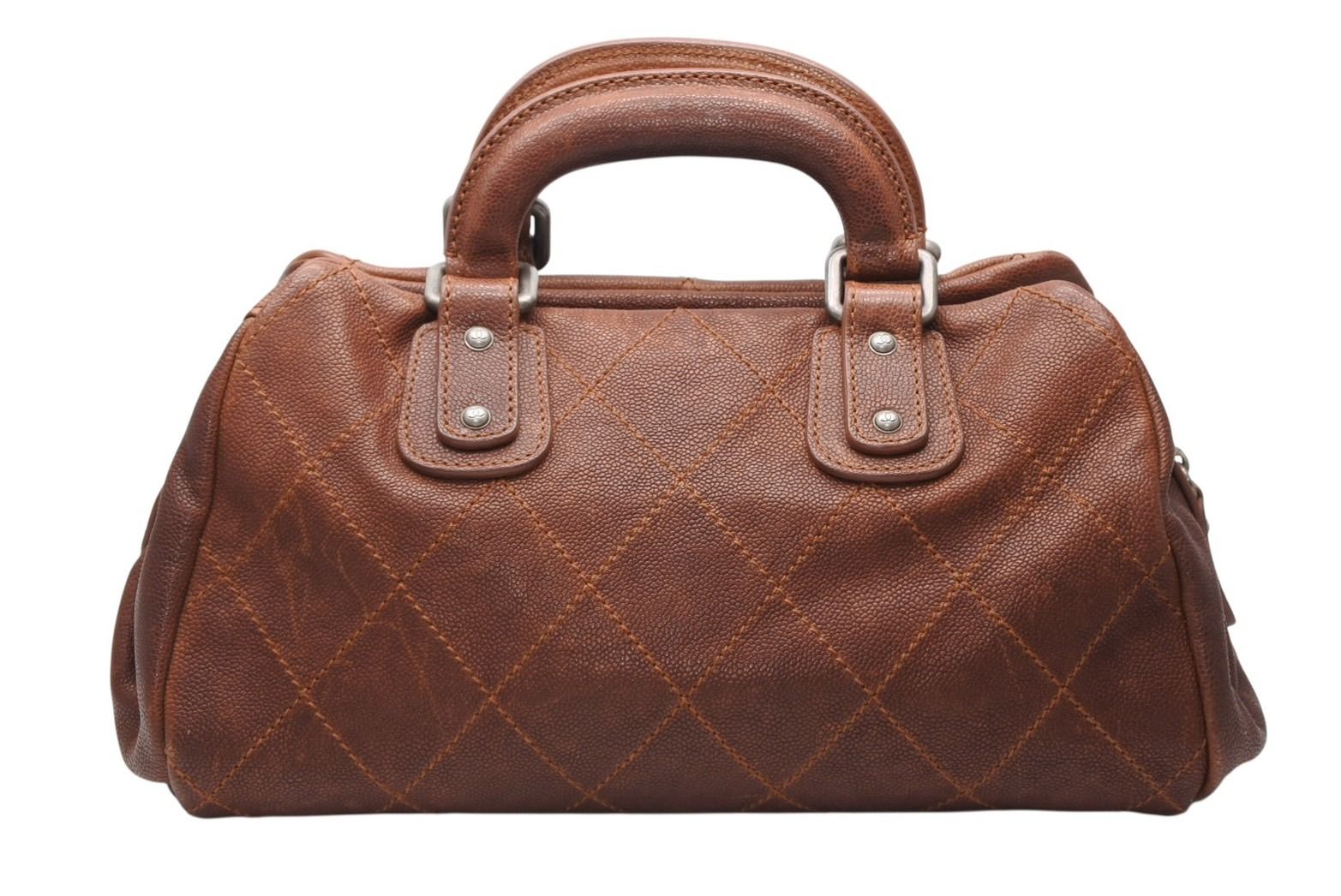 Chanel Handbag CC Logo Caviar Leather Brown Quilted — view 2