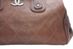 Chanel Handbag CC Logo Caviar Leather Brown Quilted — view 4