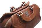 Chanel Handbag CC Logo Caviar Leather Brown Quilted — view 8
