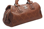 Chanel Handbag CC Logo Caviar Leather Brown Quilted — view 3