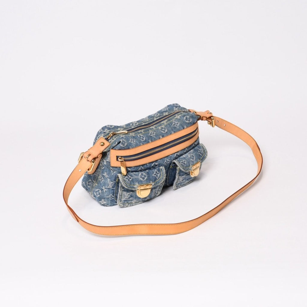 Louis Vuitton Monogram Denim Baggy PM Shoulder Bag Indigo Blue — view 3