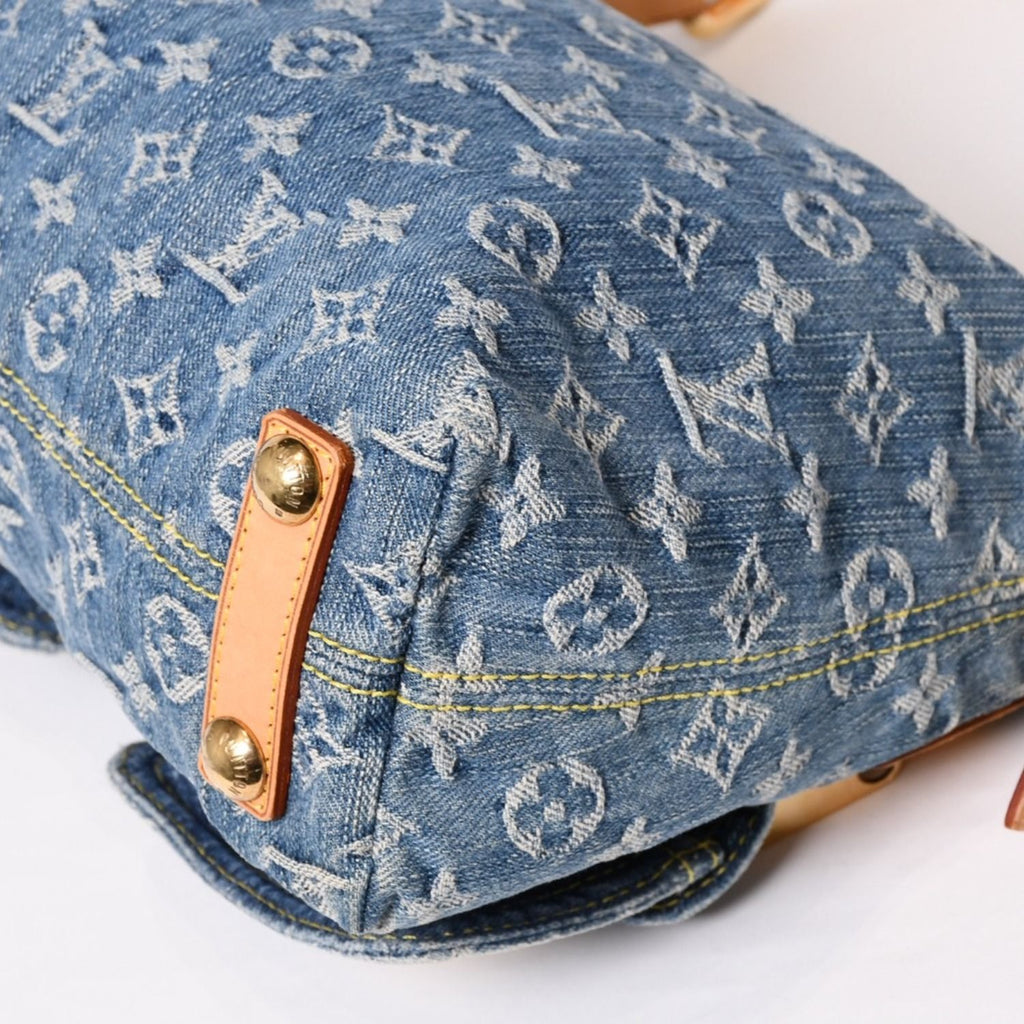 Louis Vuitton Monogram Denim Baggy PM Shoulder Bag Indigo Blue — view 8